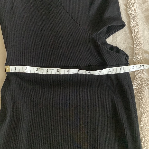 ZARA Black Bodycon Dress Ribbed M - Picture 7 of 11